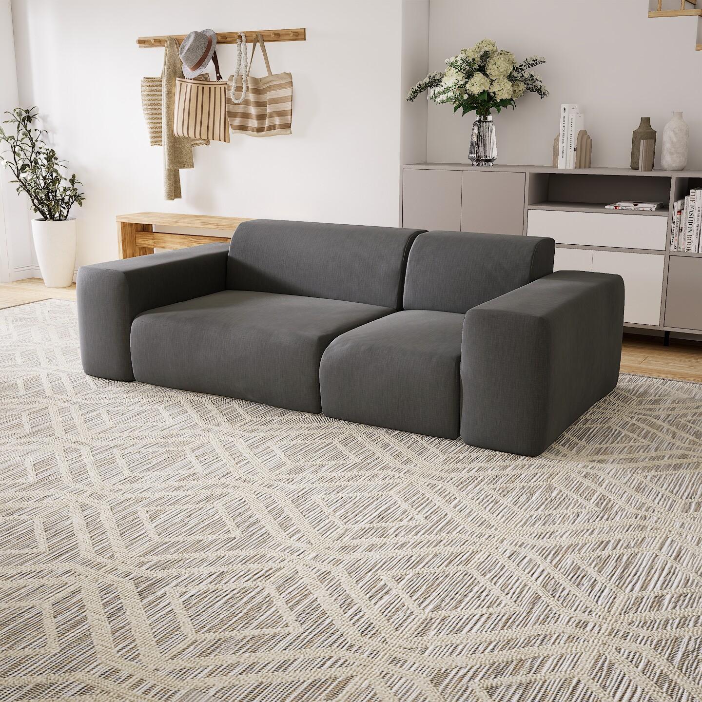 Sofa Kiesgrau - Moderne Designer-Couch: Hochwertige Qualität, einzigartiges Design - 226 x 72 x 107 cm, Komplett anpassbar von MYCS