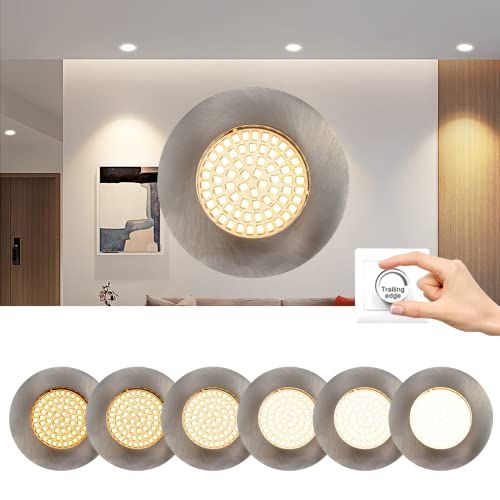 LED Einbaustrahler 230V Deckenspots Flach Dimmbar 3000K Warmweiß Spots 5W IP44 Bad Einbauleuchten, home 6er Set Deckenstrahler 550 LM CRI 90 Einbauspots für Badezimmer Küche Wohnzimmer Edelstahldesign von MYCUL