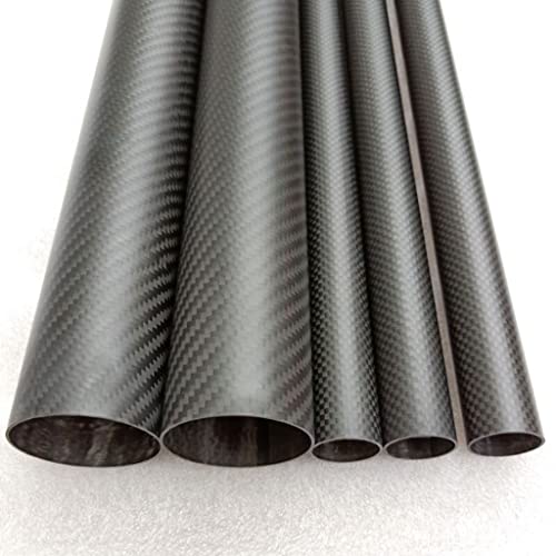 MYCZLQL 1 STÜCK Twill Matte 3K Kohlefaser Rundrohr, Länge 500mm Hohe Härte OD 8mm 10mm 12mm 16mm 20mm 25mm 30mm Kohlefaserleitung (Color : 1 pcs 22x20x500mm) von MYCZLQL