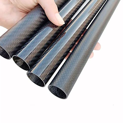 MYCZLQL 2ST 3K Carbon Rundrohr, Dicke 1 Mm OD 21mm 23mm 25mm 28mm 30mm Carbon Fiber Hohlrohr for UAV. Modellmaterialien (Size : 23x21x500mm) von MYCZLQL