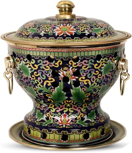 Chinesischer Kupfer-Hotpot, traditioneller chinesischer Kupfer-Hotpot aus Peking mit Deckel, Hotpot-Shabu-Töpfe mit geteiltem Design, for die Verwendung mit Familie und Freunden oder im Restaurant.(St von MYDZSWZX