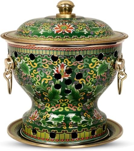 Chinesischer Kupfer-Hotpot, traditioneller chinesischer Kupfer-Hotpot aus Peking mit Deckel, Hotpot-Shabu-Töpfe mit geteiltem Design, for die Verwendung mit Familie und Freunden oder im Restaurant.(St von MYDZSWZX