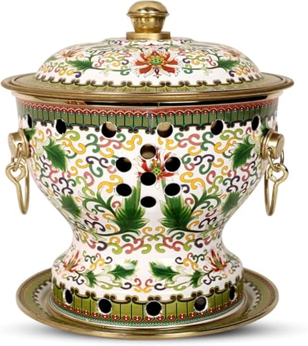 Chinesischer Kupfer-Hotpot, traditioneller chinesischer Kupfer-Hotpot aus Peking mit Deckel, Hotpot-Shabu-Töpfe mit geteiltem Design, for die Verwendung mit Familie und Freunden oder im Restaurant.(St von MYDZSWZX