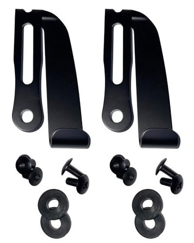 MYGLOAR 2 PCS Holsterclip, K-Scheide-Taillenclip, Messerscheide-Taillenclip, Metallmesserhalter, Gürtelclip, Gürtelmesser, kompatibel mit vielen Outdoor-Scheidengürtelhaltern(Feld) von MYGLOAR