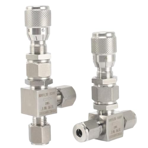 1/16" 1/8" 1/4" 3/8" 1/2" 2 3 4 6 8 10 12mm Tube Compreesion Union 304 316 Stainless Micro Regulating Metering Needle Valve(3l8 Inch 9.52mm,SS304_STRAIGHT) von MYGZNDDEV