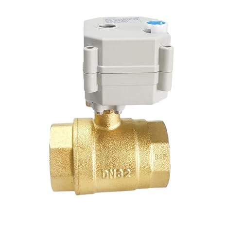 1-1/4'' 2 Way Brass Motorized Ball Valve With Manual Override DN32 Metal Gears Electric Valve Opening time 5s(NPT THREAD_DC24V_CR201) von MYGZNDDEV