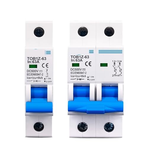 1P 2P DC MCB 6KA 500V Mini Circuit Breaker 3A 6A 10A 16A 20A 25A Y connection(1,10A) von MYGZNDDEV