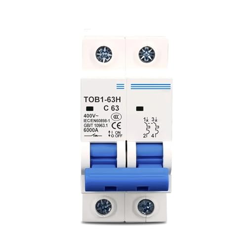 2P AC MCB TOB1-63 C type 230/400V~ 50HZ/60HZ Mini Circuit breaker 6A 10A 16A 20A 25A 32A 40A 50A 63A(2P 3A) von MYGZNDDEV