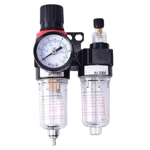 2pcs AFC2000 G1/4 Air Compressor Oil Water Separator Air Filter Used To Reduce Pressure Valve Regulator AFR2000 + AL2000(PC 8mm Fitting) von MYGZNDDEV