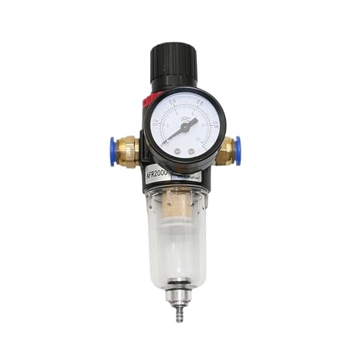 2pcs AFR-2000 Pneumatic Filter Air Treatment Unit Pressure Regulator Compressor Reducing Valve Oil Water Separation AFR2000 Gauge(PC 4mm Fitting) von MYGZNDDEV