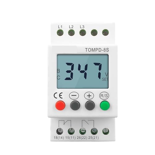 3 Phase Din rail Voltage Monitoring Sequence Protection Relay adjustable Under Over Voltage Protector 3 Phase Din rail Voltage Monitoring Sequence Protection Relay adjustable Under Over Voltage Protector von MYGZNDDEV