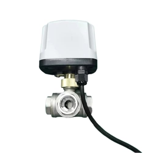 3 Way 304 Stainless Steel Waterproof Motorized Ball Valve 220V 12V 24V 3-Wire 2 Control T Type Electric Ball Valve(3/4",12VDC) von MYGZNDDEV