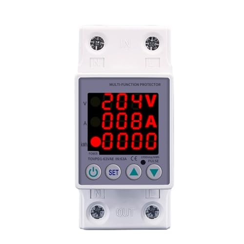 63A 230V Din rail adjustable over and under voltage protective device protector relay with current protection kwh energy merter von MYGZNDDEV