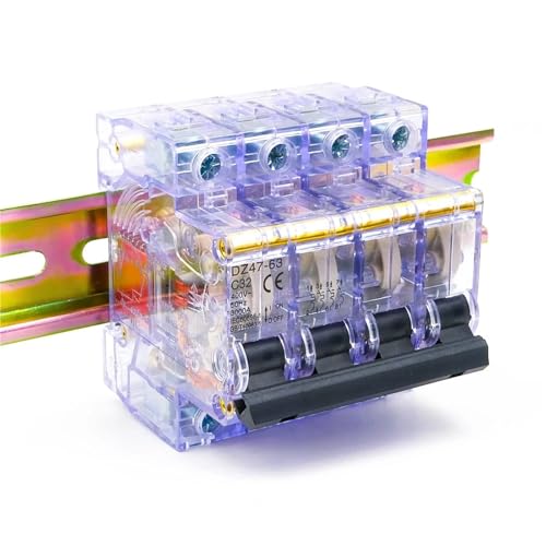 DZ47-63 Transparent MCB 1P/2P/3P/4P 32A DIN Rail Miniature Circuit Breaker 230/400V Short Circuit & Overload Protection for Home(3) von MYGZNDDEV
