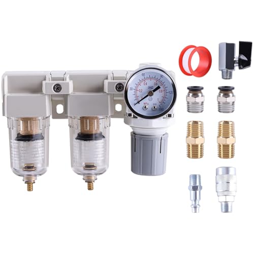 Double-stage Compressed Air Filter Regulator semi-automatic oil-water separator Pressure Regulator Combo Air Drying System(AF3000 AR3000 3l8NPT) von MYGZNDDEV