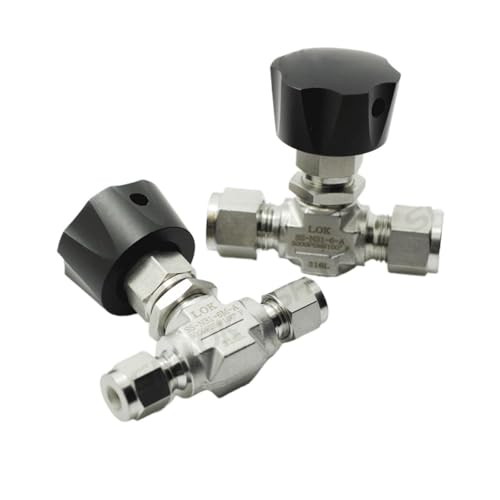 Fit 3 6 8 10 12mm 1/8" 1/4" 3/8" 1/2" OD Tube Compression Needle Valve Crane 316 Stainless Steel Flow Control Forged 3000 PSI(Liquid,12mm) von MYGZNDDEV
