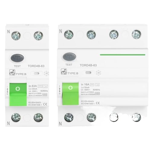 RCD RCCB Type B Earth Leakage Residual Current Circuit Breaker Evse 2P 4P AC 40a 63a 30ma 100ma 300ma 10KA Din Rail 230V TONGOU(25A,2 Pole 100mA) von MYGZNDDEV