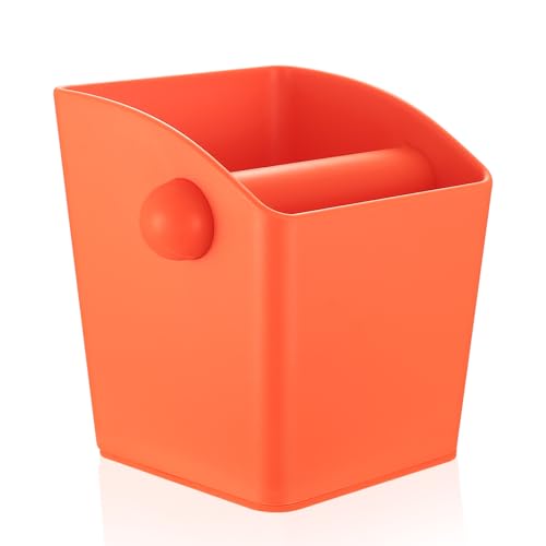Kaffee Abklopfbehälter für Siebträger Zubehör, Abschlagbehälter für Siebträgermaschine Zubehör, Espresso Abschlagbox für Kaffeesatz Containers, Barista Abschlagbox Knock Box, Orange von MYHongLe