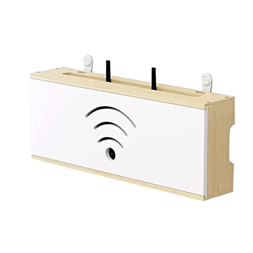 MYIESAXL Wireless-Router-Organizer, Wandmontiertes Schwebendes Regal für Wohnzimmer, Set-Top-Box, Kabellose Router-Aufbewahrungsbox, Multifunktionales Aufbewahrungsregal, Dekorieren von MYIESAXL