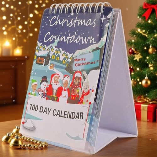 100-Tage-Weihnachts-Countdown-Kalender 2025, interaktives Festival, Heim-Schreibtisch-Dekor, Weihnachts-Countdown-Tischkalender for Abreißen(2pcs) von MYIHUIHUI