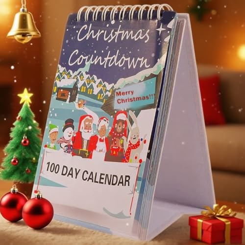 2025 Weihnachten Abreiß-Countdown-Tischkalender 100 Tage Interaktiver Festival-Home-Schreibtisch-Dekor-Adventskalender 2025(2pcs) von MYIHUIHUI