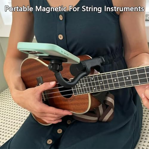 MYIHUIHUI Explainout Handyhalter for Gitarre, tragbar, magnetisch, for Saiteninstrumente, Magnet, Handyhalterung, Klemme(2pcs) von MYIHUIHUI