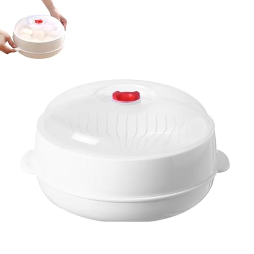Mikrowellen-Dampfgarer 2025, verbesserter multifunktionaler Mikrowellen-Gemüsedampfer mit transparentem Deckel und Tablett(1 Layer) von MYIHUIHUI