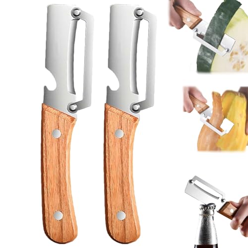 Multifunktionaler Gemüseschäler for die Küche, ultrascharfe Klingen, Gemüseschäler mit Flaschenöffner, Küchenhelfer for Zuhause(2pcs) von MYIHUIHUI