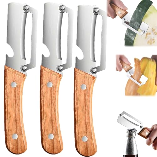 Multifunktionaler Gemüseschäler for die Küche, ultrascharfe Klingen, Gemüseschäler mit Flaschenöffner, Küchenhelfer for Zuhause(3pcs) von MYIHUIHUI