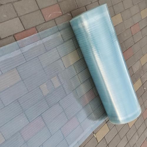 Kunststoff-Dachplatten 0,8 Mm Gewächshaus-Paneele Geeignet für Schutzabdeckungen, Staubschutzabdeckungen, Pflanzenschutzzelte und UV-Schutzplatten(0.8x25m/2.62x82ft) von MYJIO