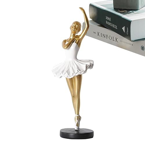 MYJIO Ballerina-Ornamente, Modernes Balletttänzer-Ornament aus Kunstharz, Kreative Kunstornamente für Schlafzimmer, Elegante, anmutige Heimdekoration für Tischplatte, Schreibtisch, Fensterbank, KOT- von MYJIO