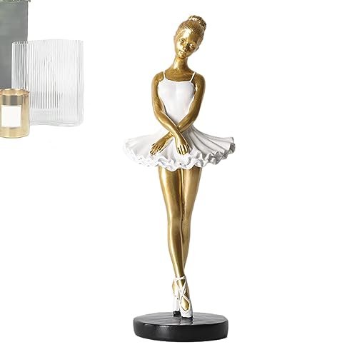 MYJIO Balletttänzer Ornament | Moderne Ballerina-Figuren aus Kunstharz - Kreative Kunstornamente für Schlafzimmer, Elegante, anmutige Heimdekoration für Tischplatte, Schreibtisch, Fensterbank, KOT- von MYJIO