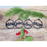 Adventskranz Zahlen Acryl/ Kerzendeko/ Weihnachtsdekoration/Wd-036 von MYKIDOS