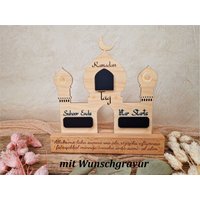 Ramadan Iftar Moschee-Schild Klein/Tafel/ Geschenkidee/ Kalender U-002 von MYKIDOS