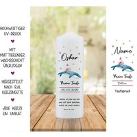 Taufkerze Personalisiert Motiv Wal Mit Leuchtturm 1/Moderne /Arche Noah Für Mädchen Jungen /Taufe Personalisiert/Tk-005 Taufkerze Personalisiert Motiv Wal Mit Leuchtturm 1/Moderne /Arche Noah Für Mädchen Jungen /Taufe Personalisiert/Tk-005 von MYKIDOS
