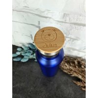 Trinkflasche 500Ml Mit Bambusdeckel Zum Personalisieren/ Thermosflasche/Tf-001 von MYKIDOS