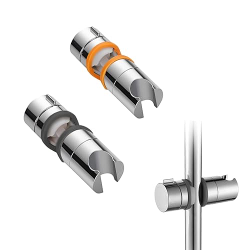 MYLERCT Duschkopf Halterungen, 2 Stück Handbrause Halterung, 18-25 mm Verstellbar Duschhalterung für Duschkopf, 360° Drehbar Duschkopf Halter, für Zuhause, Hotel, Öffentliches Bad von MYLERCT