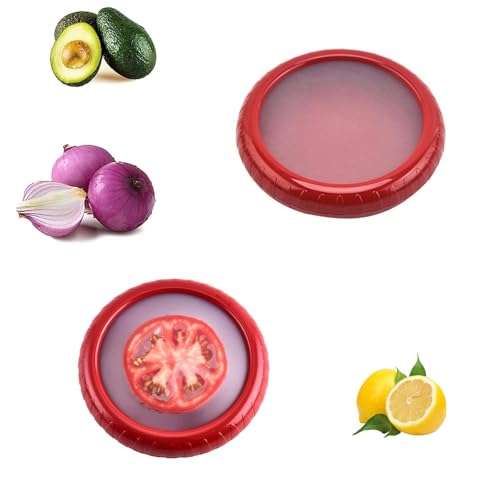 MYLERCT Reusable Fruit Vegetable Containers, Frischhaltedosen 2 Stück Gemüse Aufbewahrungsbox, Frischhaltebox mit Transparenter Folie, Mealprepboxen zum Gemüse von MYLERCT