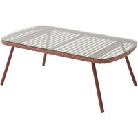 Garten-Beistelltisch - Polyrattan - Terracotta - LOUSINI von MYLIA von MYLIA