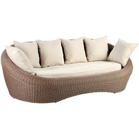 Gartensofa 3-Sitzer- Polyrattan - Karamell - WHITEHEAVEN von MYLIA von MYLIA