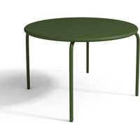 Gartentisch rund - D. 110 cm - Metall - Khaki - MIRMANDE von MYLIA von MYLIA