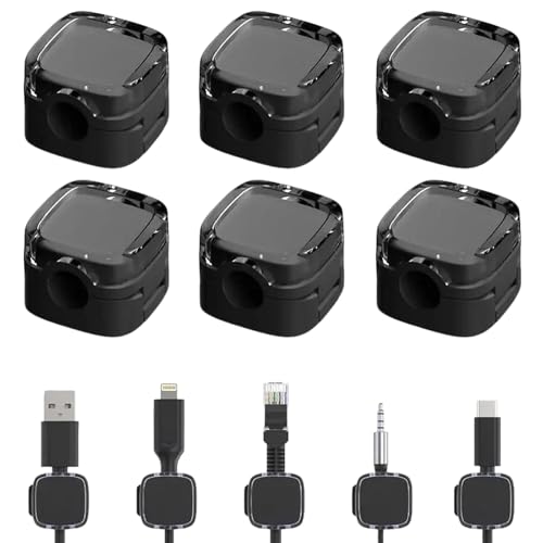 6 Pack Kabelhalter Kabelclips Kabel Management,Magnetische Schreibtisch Kabel Organizer,Stark Haftende Draht Ladegerät Halter für Nachttisch,Küchengeräte,USB,Audiokabel für Zuhause, Büro, Auto 6 Pack Kabelhalter Kabelclips Kabel Management,Magnetische Schreibtisch Kabel Organizer,Stark Haftende Draht Ladegerät Halter für Nachttisch,Küchengeräte,USB,Audiokabel für Zuhause, Büro, Auto von MYLONGINGCHARM
