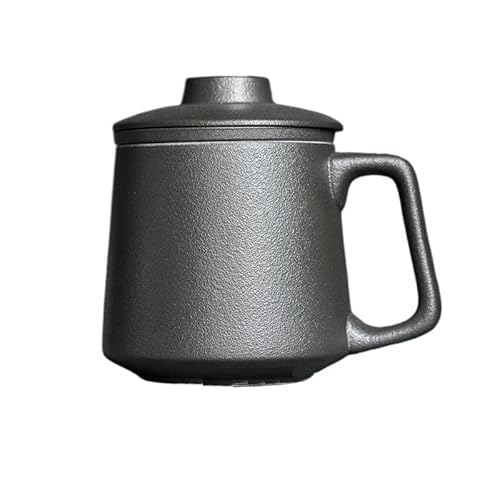 MYLPDZSW HHF Becher Untertassen 450 ml Steingutbecher Teetrennbecher mit Deckel Keramiktasse mit großem Fassungsvermögen (Farbe : Style A) von MYLPDZSW