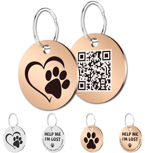 MYLUCKYTAG QR-Code-Katzenmarken aus Edelstahl – Online-Profil, Scannen Sie QR für sofortige Haustierstandort-Benachrichtigungen MYLUCKYTAG QR-Code-Katzenmarken aus Edelstahl – Online-Profil, Scannen Sie QR für sofortige Haustierstandort-Benachrichtigungen von MYLUCKYTAG