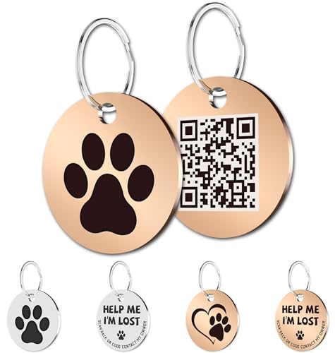 MYLUCKYTAG QR-Code-Katzenmarken aus Edelstahl – Online-Profil, Scannen Sie QR für sofortige Haustierstandort-Benachrichtigungen MYLUCKYTAG QR-Code-Katzenmarken aus Edelstahl – Online-Profil, Scannen Sie QR für sofortige Haustierstandort-Benachrichtigungen von MYLUCKYTAG