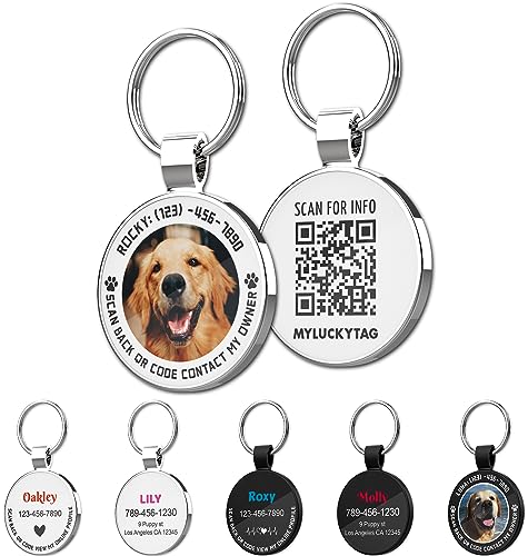 MYLUCKYTAG Personalisierte Haustier ID Tags Hundemarken - QR Code ID Tags - Haustier Online Profil - Senden Sie Haustier Standort Alert E-Mail beim Scannen MYLUCKYTAG Personalisierte Haustier ID Tags Hundemarken - QR Code ID Tags - Haustier Online Profil - Senden Sie Haustier Standort Alert E-Mail beim Scannen von MYLUCKYTAG