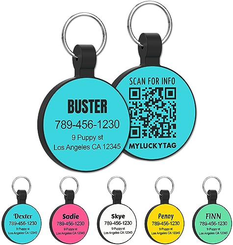 MYLUCKYTAG Personalisierte Haustier ID Tags Hundemarken - QR Code ID Tags - Haustier Online Profil - Senden Sie Haustier Standort Alert E-Mail beim Scannen MYLUCKYTAG Personalisierte Haustier ID Tags Hundemarken - QR Code ID Tags - Haustier Online Profil - Senden Sie Haustier Standort Alert E-Mail beim Scannen von MYLUCKYTAG
