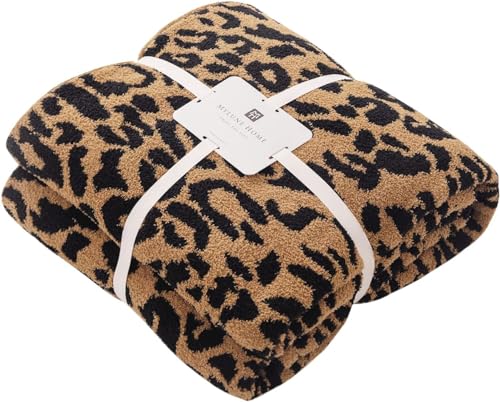 MH MYLUNE HOME Ultraweiche Leoparden Decke Öko-Tex 550GSM Kuscheldecke Sofadecke Kuschelig Cozy Throw Blanket Wohndecke Couchdecke Leoparden Decke Leopardenmuster Geschenke 180x200cm Braun von MH MYLUNE HOME