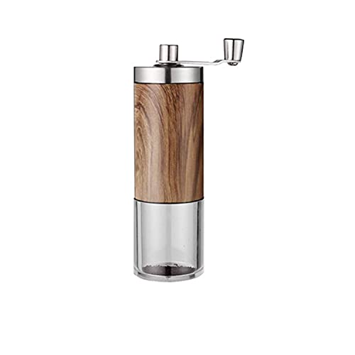 Hand Grinder, Coffee Bean Grinder, Grains, Seasoning, Nut Grinder, Household Small Manual Grinder (Holzmaserung) von MYMM