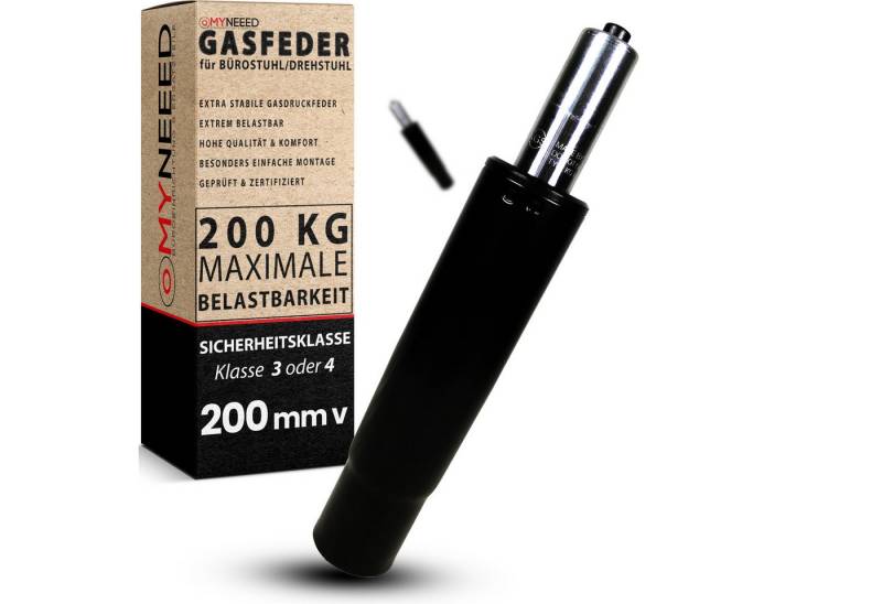 MYNEEED Bürostuhl Gasdruckfeder - Gasdruckdämpfer für Drehstuhl, Chefsessel, Hocker, Belastbarkeit bis 200kg von MYNEEED